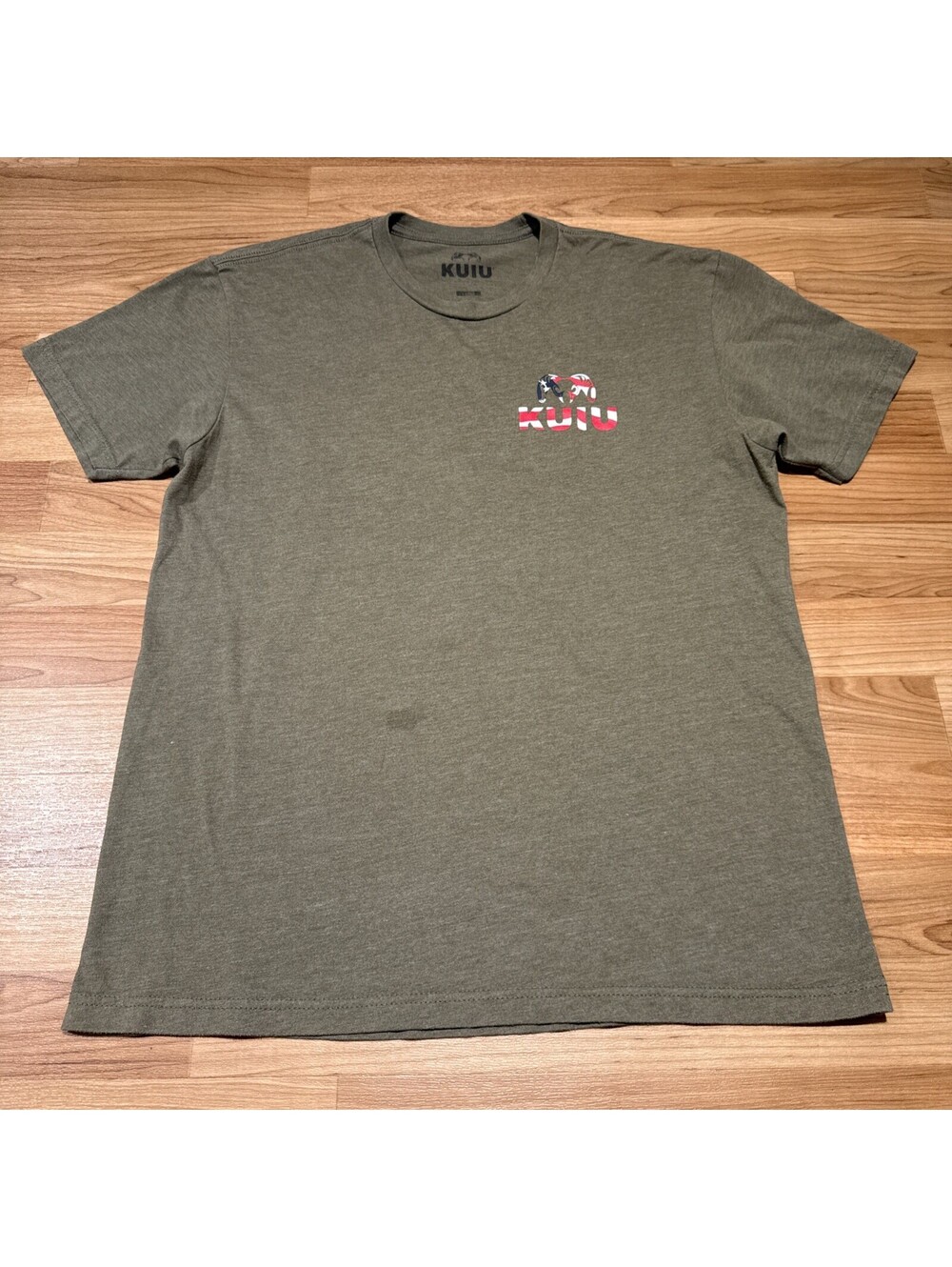 KUIU Mens Large Honoring Those Who Serve T Shirt USA Flag Ram Hunting Tee